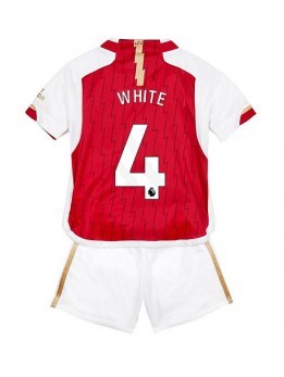Arsenal Benjamin White #4 Dječji Domaci Dres kompleti 2023-24 Kratak Rukavima (+ kratke hlače)